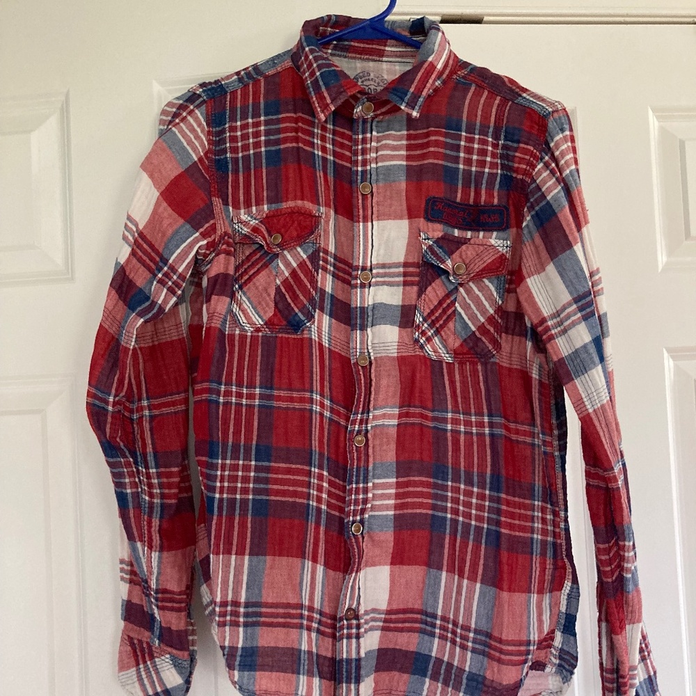 Kaporal shirt red, blue, white